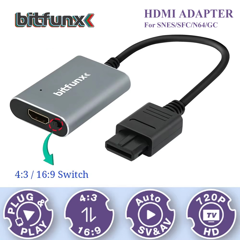Gaming Console In Tv - محول فيديو Bitfunx 720P Svideo /