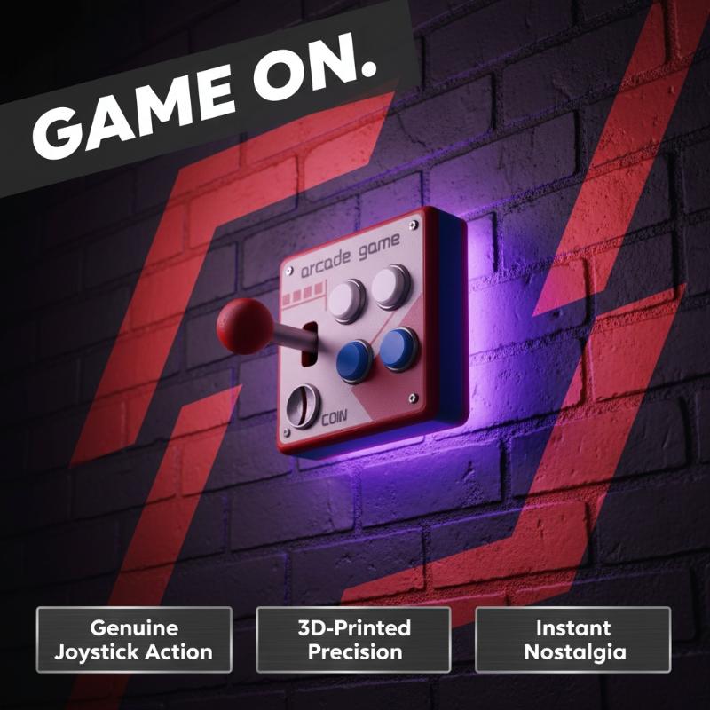 Gaming Console Buttons - لوحة أزرار ألعاب الأركيد الكلاسيكية، ديكور
