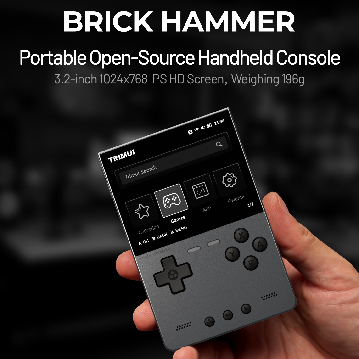 TRIMUI BRICK HAMMER ريترو وحدة - مراجعة Gaming Console For Phone وسعره