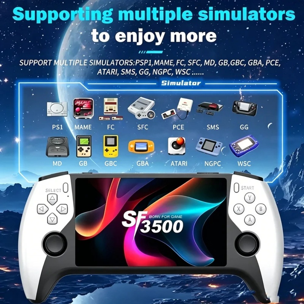 جهاز ألعاب محمول SF3500 بشاشة  - مراجعة Gaming Console Buttons وسعره